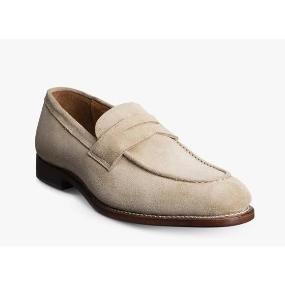 NEW Ralph Lauren Alston Penny Loafer White Suede Men's 8.5 - Picture 1 of 6
